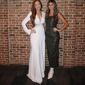 A.L.C. Trina White Embellished Cutout Maxi Gown